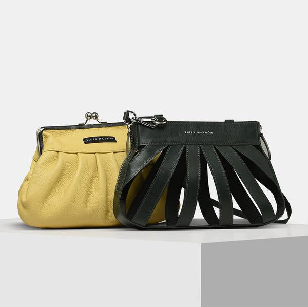 Forest Green & Yellow Clutch Bags USA