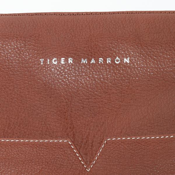 Branded Brown Leather Crossbody Bag in USA