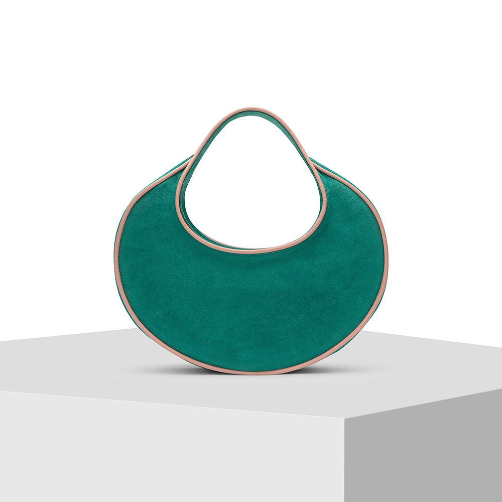 Green Leather Tote Bag Tiger Marrón x Nitya Arora