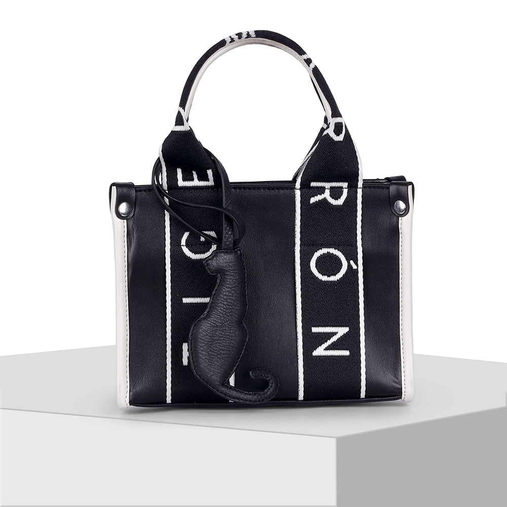 Batty Nights Leather Tote Bag