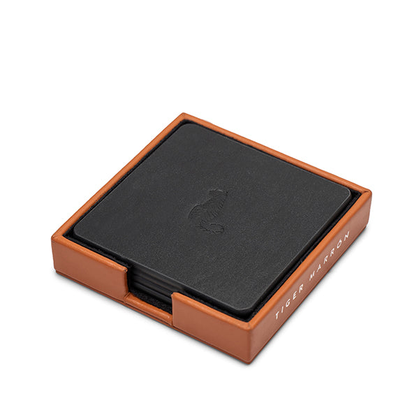 Black and Orange leather desk accessories