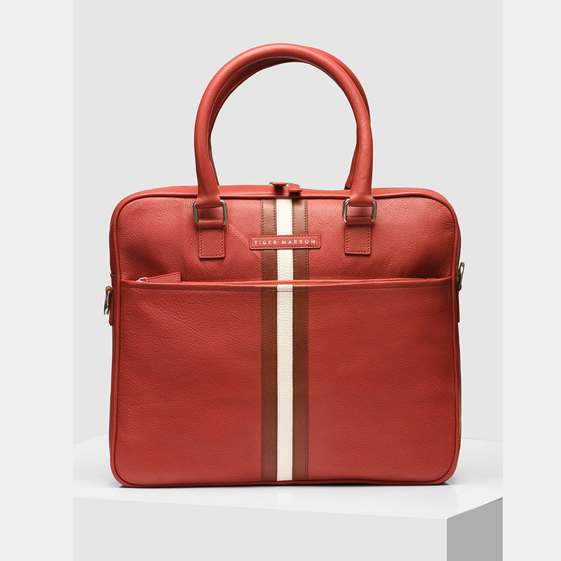 Red Leather Laptop Bag