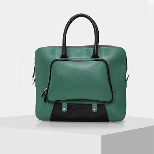 Bespoke BLACK & GREEN Laptop handbag