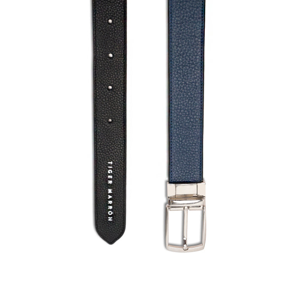 Black and Blue Leather Belts