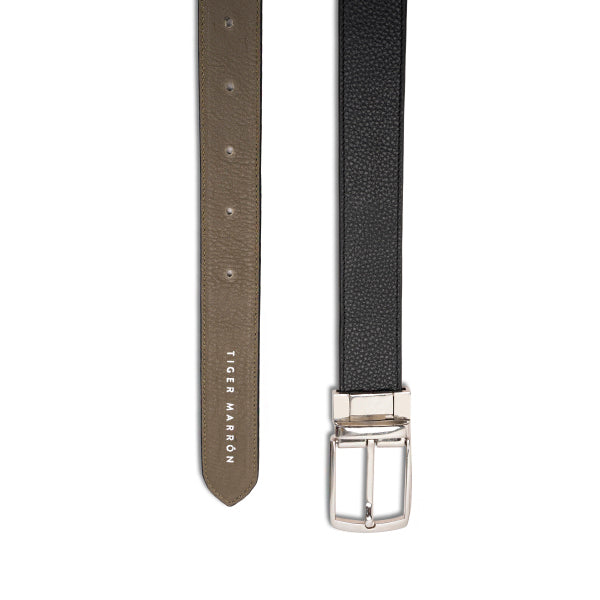 Black and olive green designer Leather belt