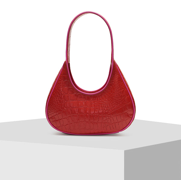 Buy Bahama Mama- Red Crocodile Plated Leather Tote Bag Online in India –  Tiger Marrón