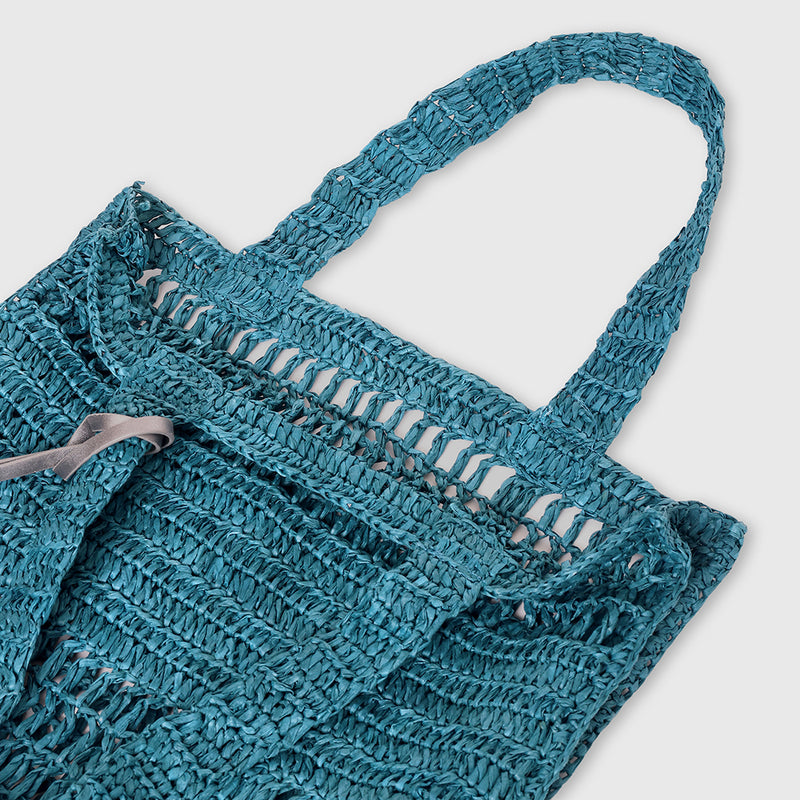 Tiger Coast Raffia Beach Bag