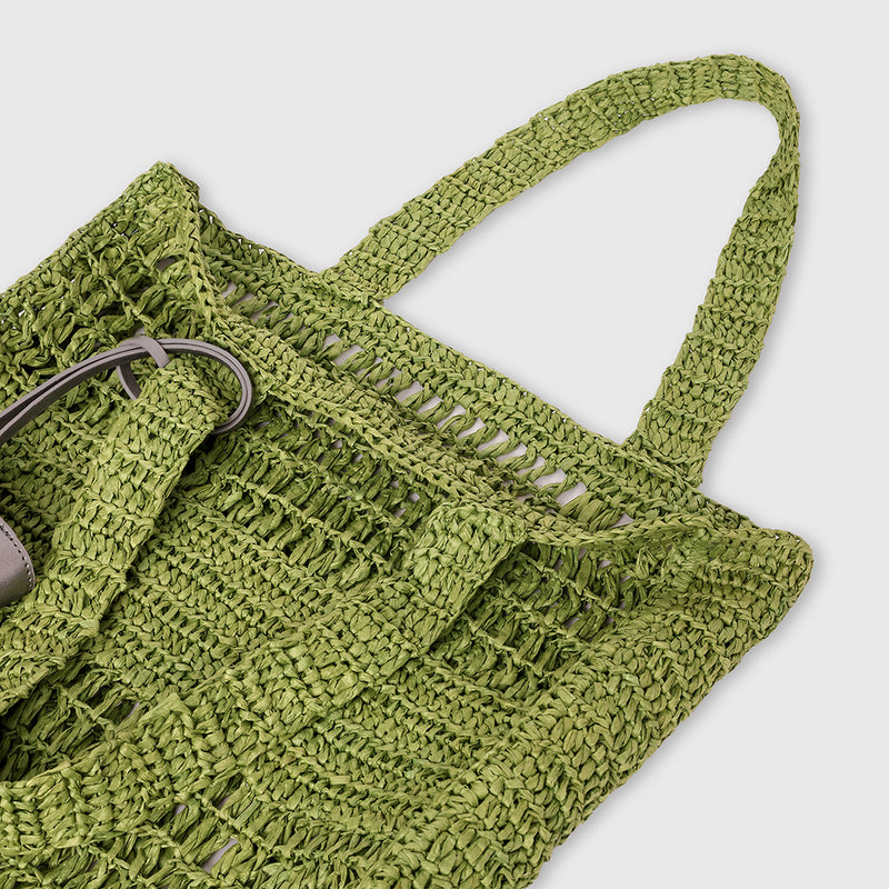Tiger Coast Raffia Beach Bag
