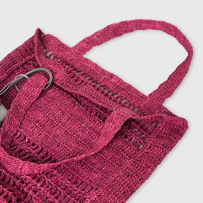 Tiger Coast Raffia Beach Bag