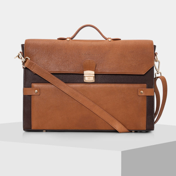 Brown Leather luxury office bags