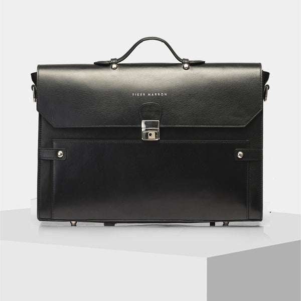 Genuine leather Black Laptop handbags