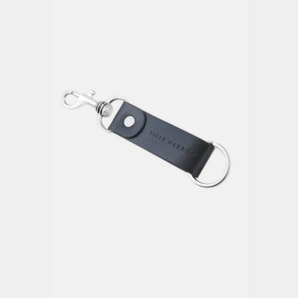 Black leather key holder