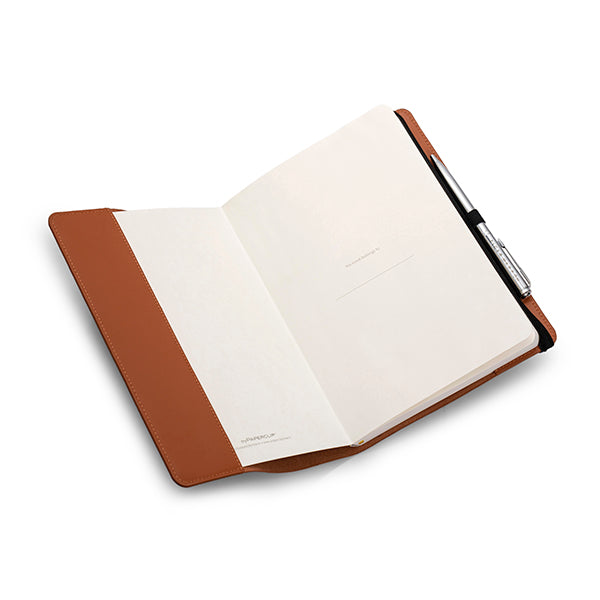 Clay Orange leather cover notebook