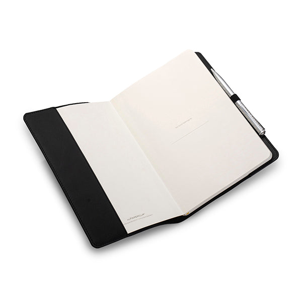 Black leather notebook cover