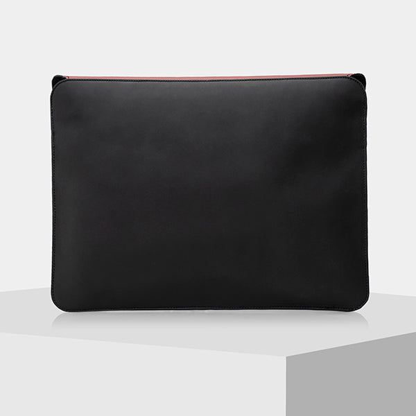 Black and Red Leather Laptop Case