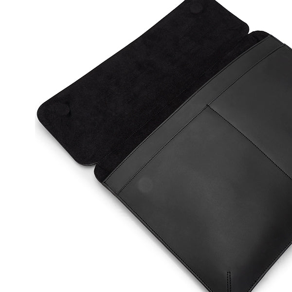 Black and Red Leather Laptop Cover