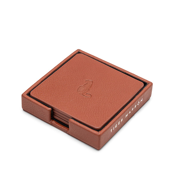 Brown Leather luxury office desk accessories india