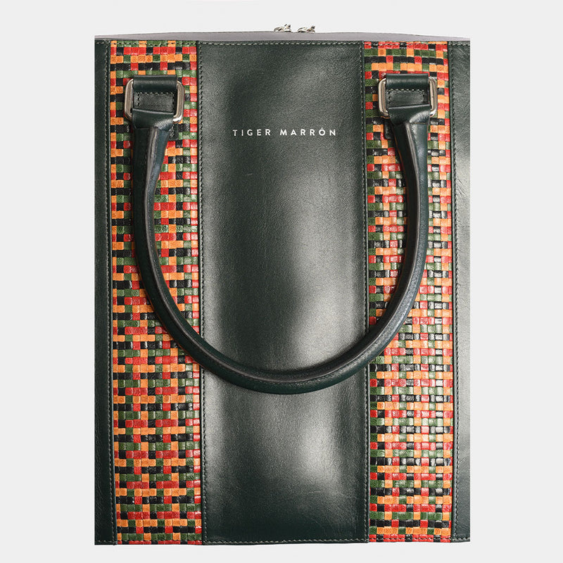 Green Leather Laptop Bag