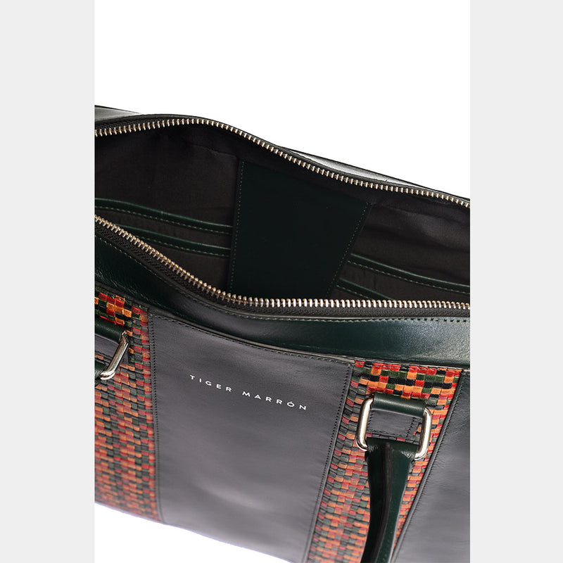 Green Leather Laptop Bag