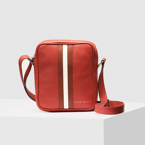 Red Small Leather Crossbody Bag