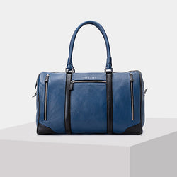 Premium Leather Blue Duffel Bags