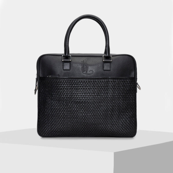 Full Grain Leather BLACK Laptop Bag