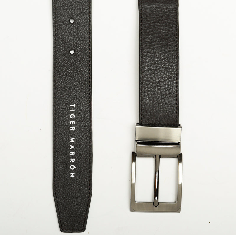 Dark Brown Designer Leather Belt