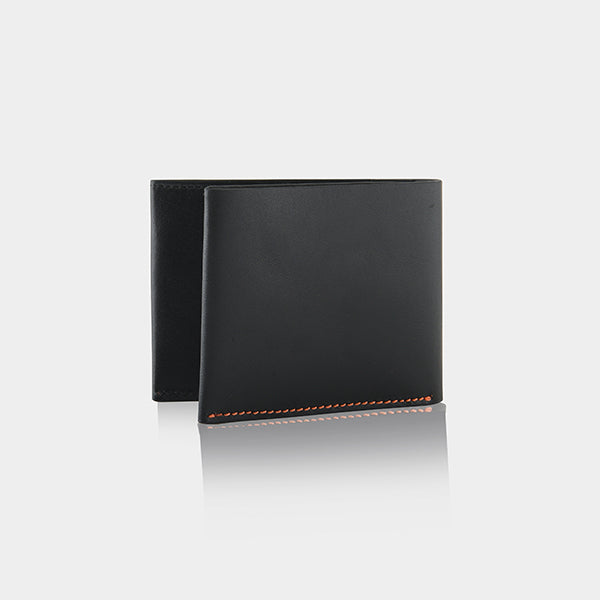 black leather handmade wallet