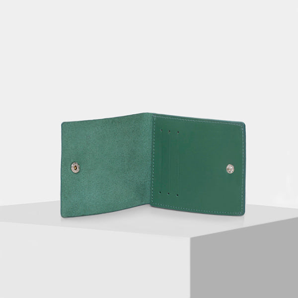 Green Leather wallet for mens