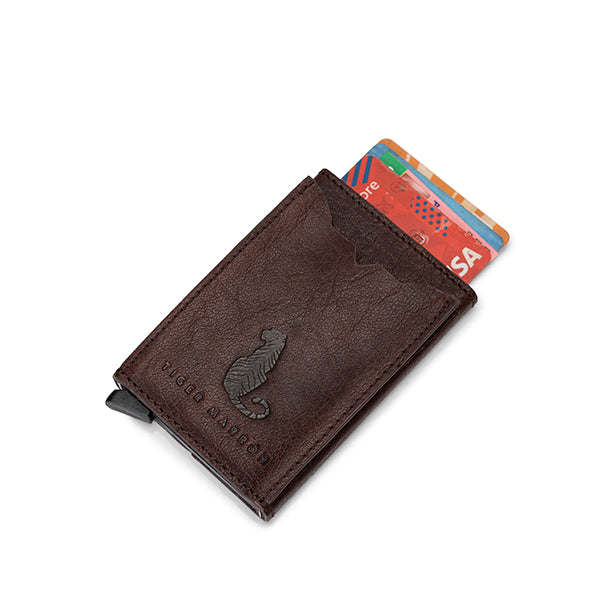 Brown Leather cardholder for men and Women