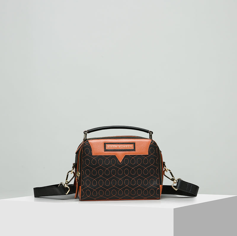 Le Foulonné Crossbody bag XS – Orange Leather – Factory Store