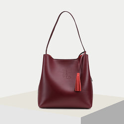 Designer Burgundy leather tote bags