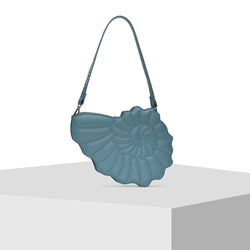 Buy Sea Shell Shape Leather Tote Bag by Tiger Fish