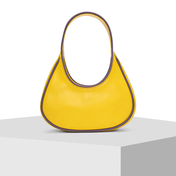 Yellow Leather Tote Bag by Tiger Fish
