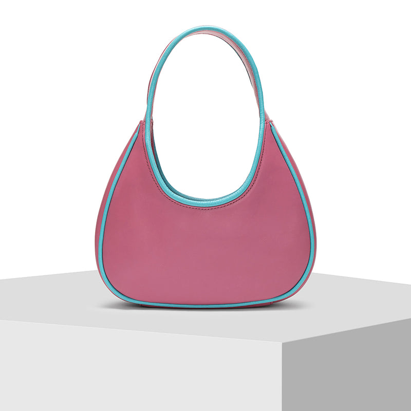 Pink  Leather Tote Bag Designed by Nitya Arora