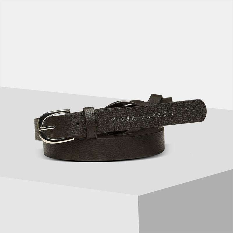 Dark Brown Criss Cross Leather Belts