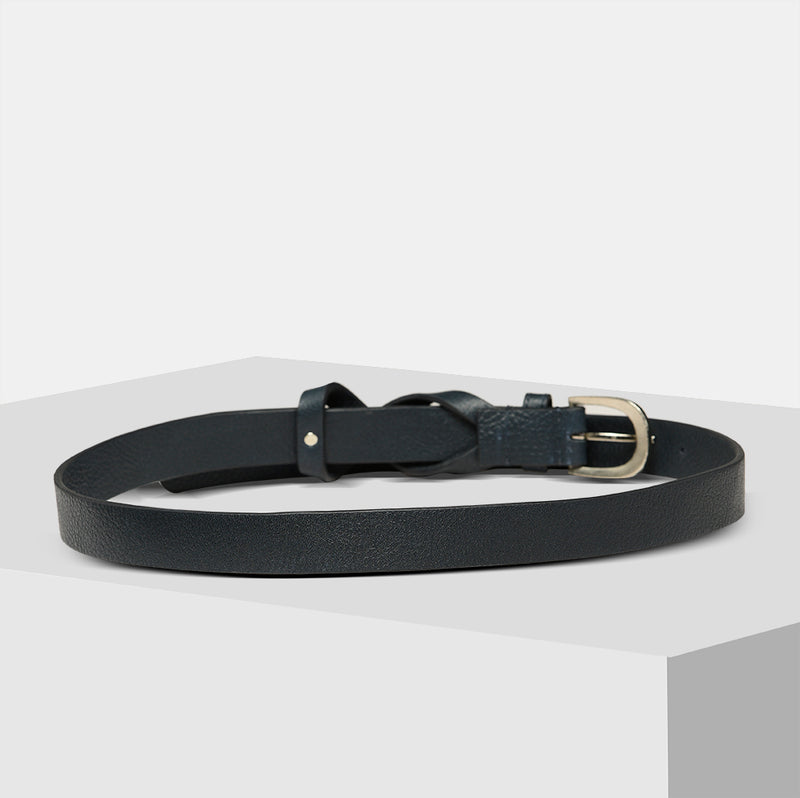Navy Blue criss-cross Leather Belts